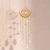 Rainbow Maker Golden Flame Moon Crystal Pendant AB Colourful Hanging Sunshine Catcher Moon Eye Moon Hanging Decoration Garden