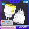 Corui Tuya EU Plug 16a 20a Wi-Fi умная розетка 220 В монитор питания таймер Smart Life управление приложением поддержка Google Home Alexa