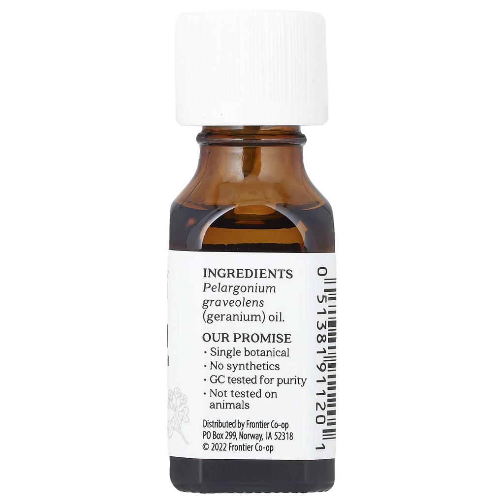 Pure Essential Oil, Geranium, 15 Ml (0.5 Fl Oz)