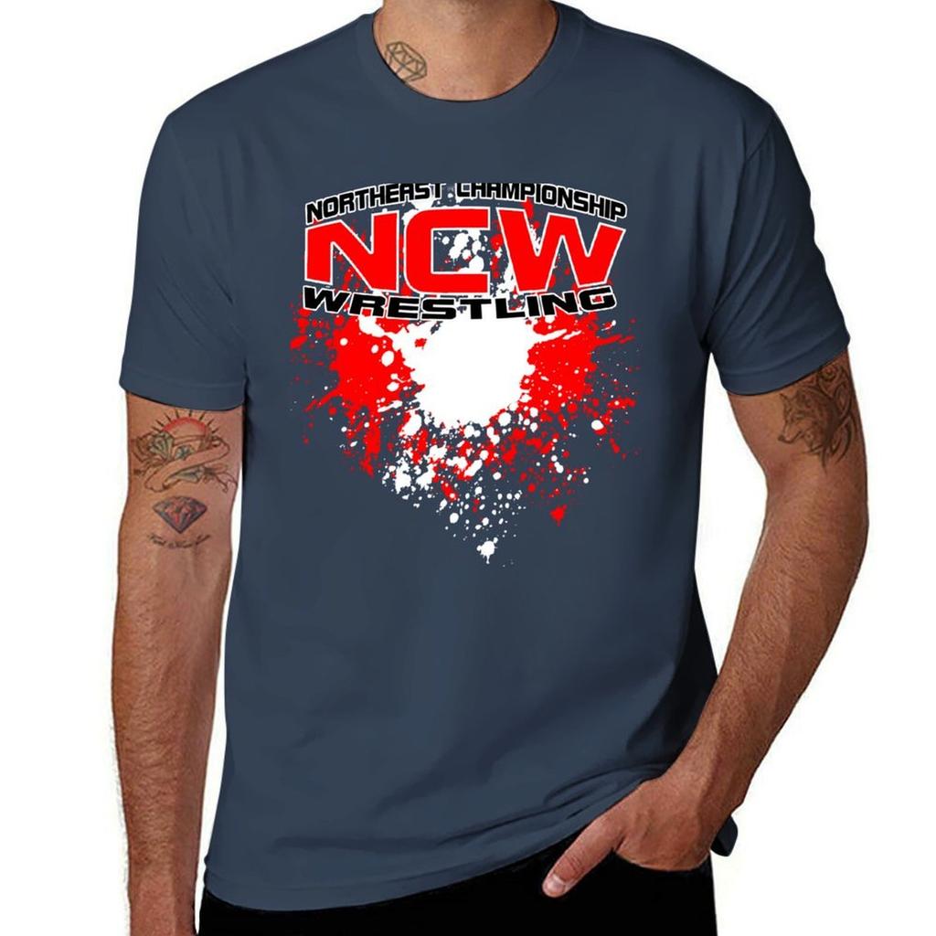 Ncw Paint Logo Tshirt Lightweight Basic Short Sleeve Shirt