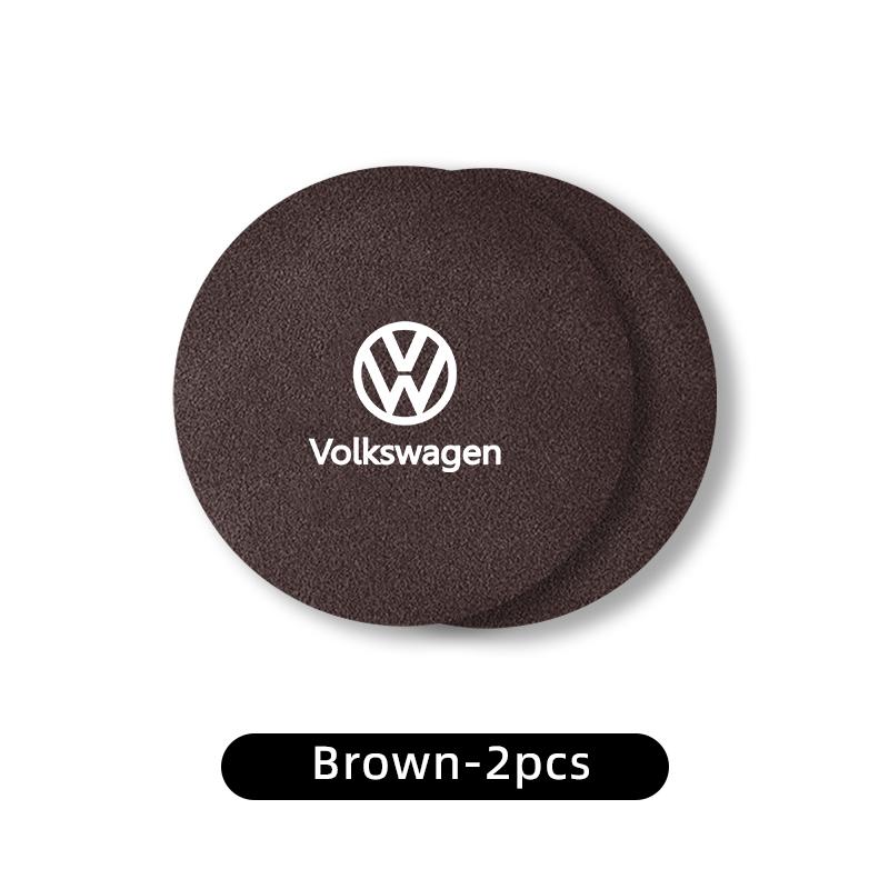 2pcs Car Suede Coaster Water Cup Holder Drink Pad Auto Interior Accessories For Volkswagen VW Jetta Golf Beetle CC EOS GTI zr4