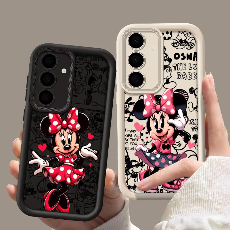 Чехол Minnie Mouse Disney Cartoon S26Ultra для Samsung Galaxy S26 S25 S24 S22 S23 Ultra S21 Plus S20 S25 FE Защитный Мягкий Чехол