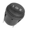 5PCS Black Color Round Rocker Switch 3 Pin SPDT Switch Durable Rocker Switch  Marine