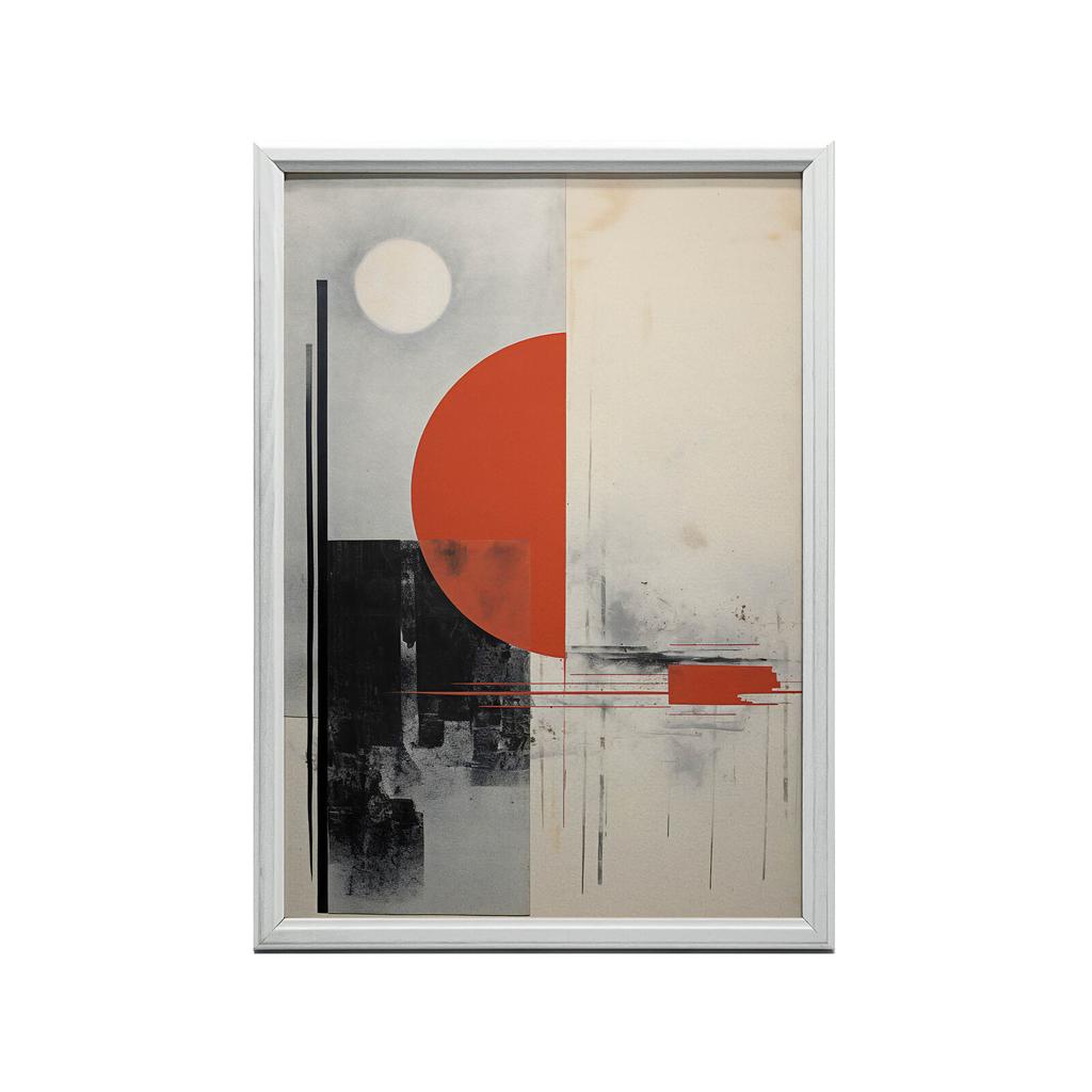 Subtelna Harmonia Z Odważnym Akcentem Subtelna Harmonia Z Odważnym Akcentem, 50X70 Cm, Rama Aluminiowa Złota, Papier Matowy 230 Gsm