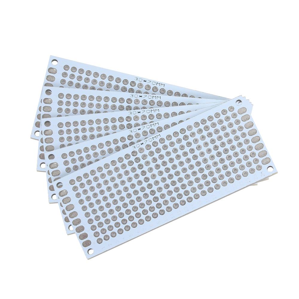 5 шт. двусторонняя печатная плата белого цвета 2X8 3X7 4x6 5x7 7x9 см прототип печатной платы универсальная печатная плата схема макетная плата DIY электронный комплект