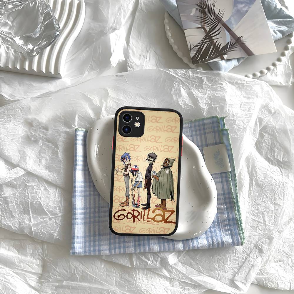 G-Gorillaz Cartoon Matte Protective Case For IPhone 16 15 14 13 12 11 Pro Max X XS MAX Protection Case