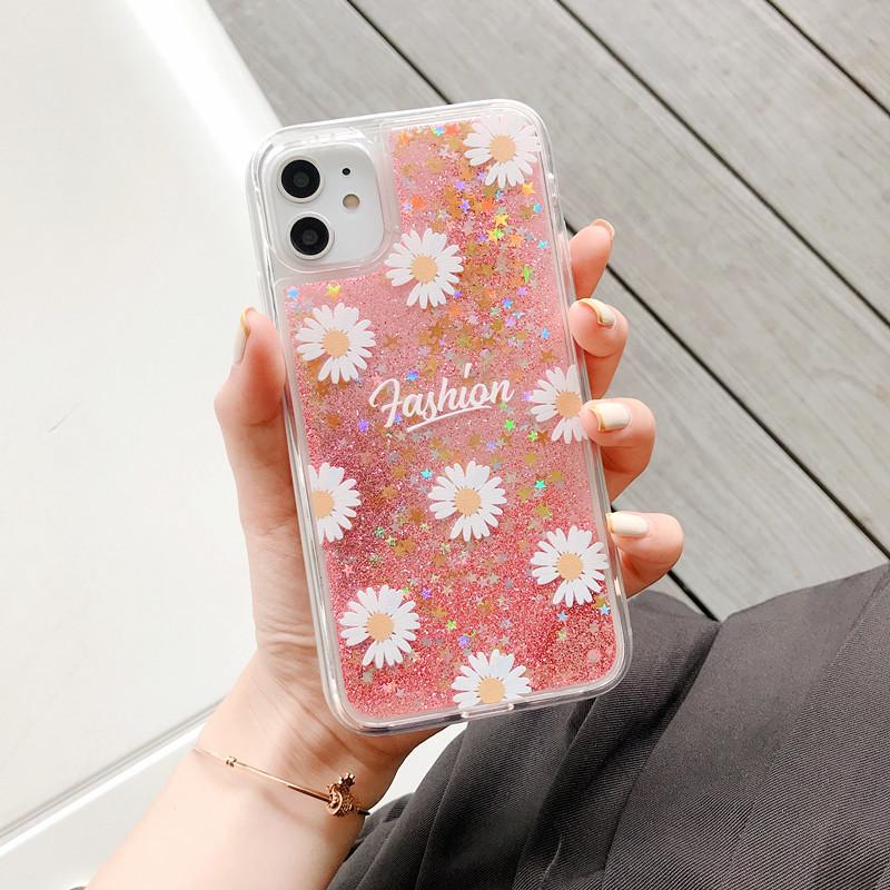 Чехол Quan Zhilong Style Quicksand A11X для телефона OPPO Reno3, K5, K3 - принт с ромашками, силиконовый материал.