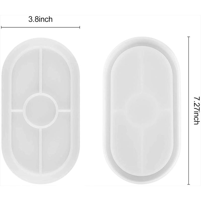 Силиконовая форма, гибкая силиконовая форма для лотка, хорошая эластичность, высокая устойчивость к разрыву, эпоксидная смола, овальная форма