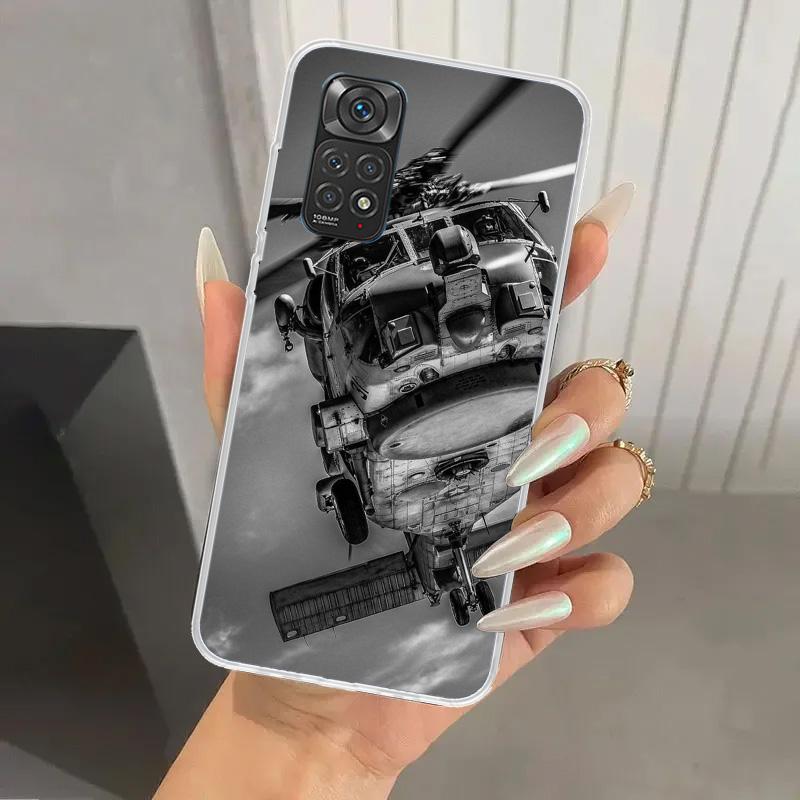 Чехол для телефона Военный самолет Военный корабль Истребитель для Xiaomi Redmi Note 15 14 14S 13 12S 12 Pro 11S 11 Plus 11T 11E 10S Мягкий Funda Pr