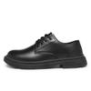 Мужские повседневные черные кожаные ботинки Мартин - Маленькие, Формальные, Деловые, Рабочие туфли