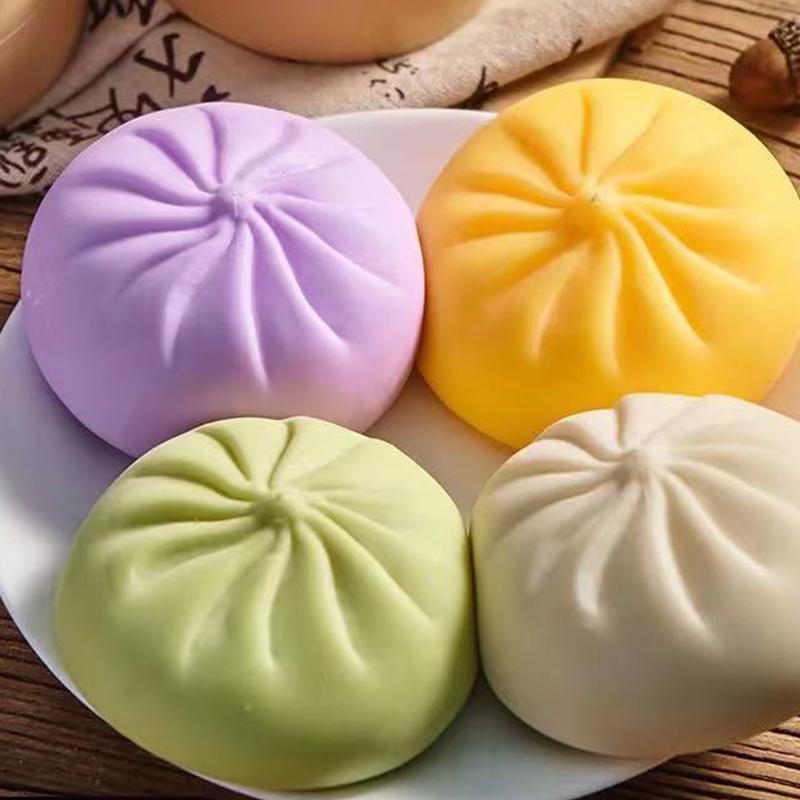 Гигантские пельмени Сквиши Игрушки для снятия тревоги Фиджет-игрушка Симуляция еды Паровой пирожок с начинкой Мягкое сжимание Тесто-игрушка для снятия стресса