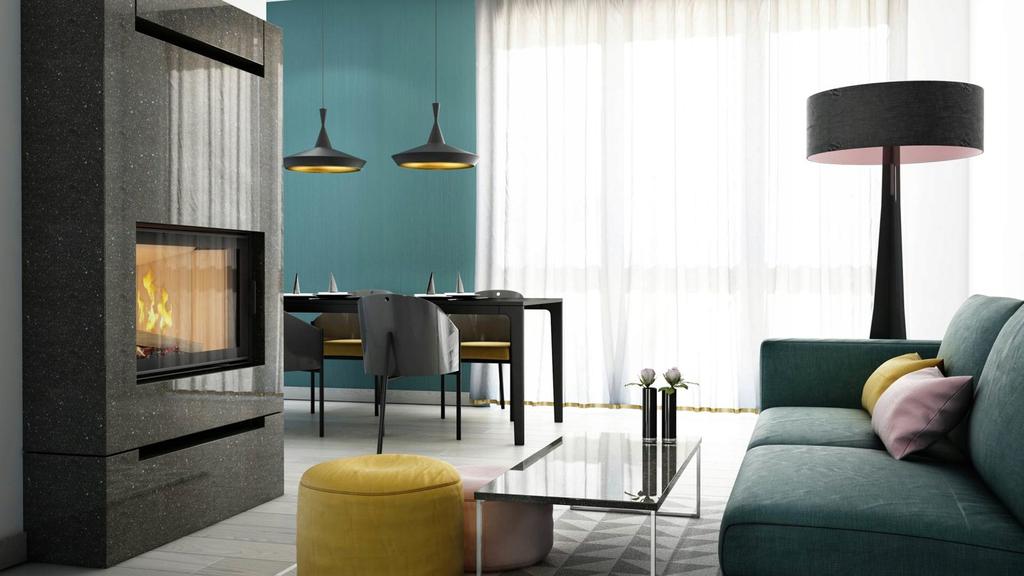 Steel fireplace KRATKI NADIA 12 kW Ø 200 Lift-up black thermotec