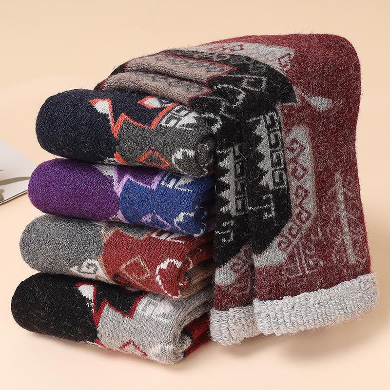 Thick Winter Terry Wool Socks for Middle-Aged and Elderly Women