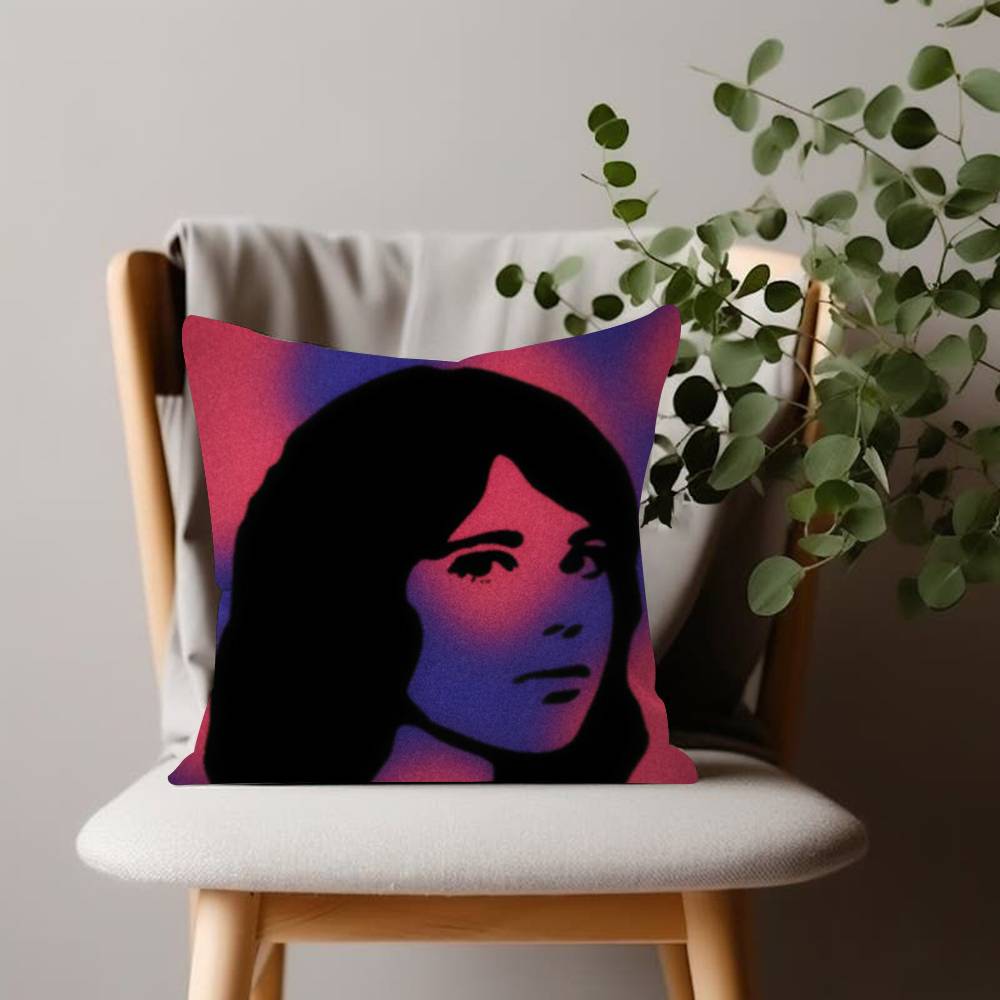 TV Girl Who Really Cares Pillow Gift Home Office Decoration Bedroom Sofa Car Cushion Cover case x