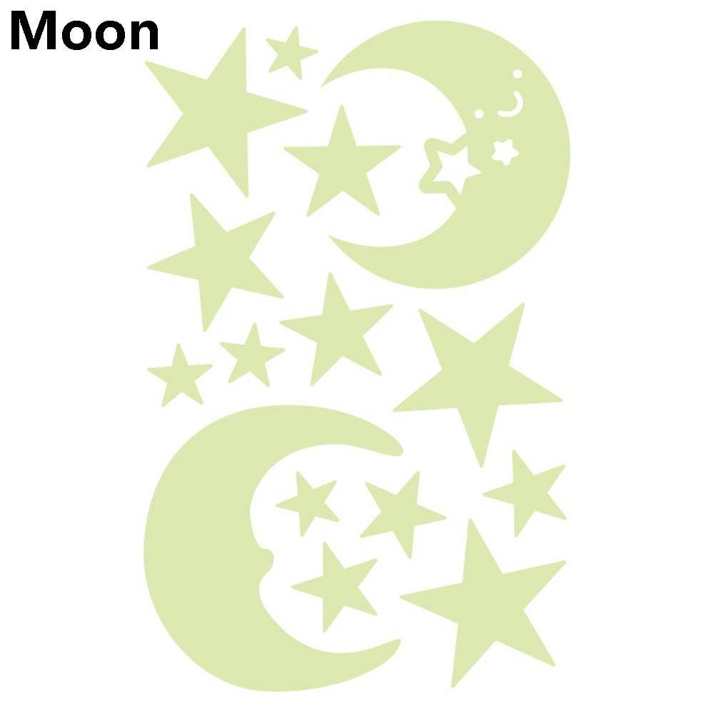 Home Decoration Glow In Dark Fluorescent Bubble Sticker 3D Luminous Decal Wall Art Stars Dots