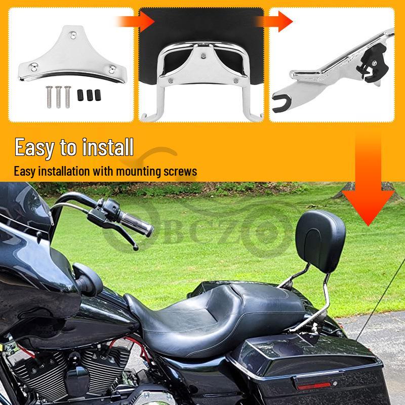 Модифицированный задний багажник со спинкой для моделей Harley Glide & Road King