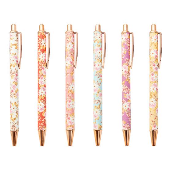 6 шт. шариковая ручка с цветочным узором, ручка для подписи, гладкая ручка для письма, канцелярские принадлежности, ручка для коллег, учителей, студентов