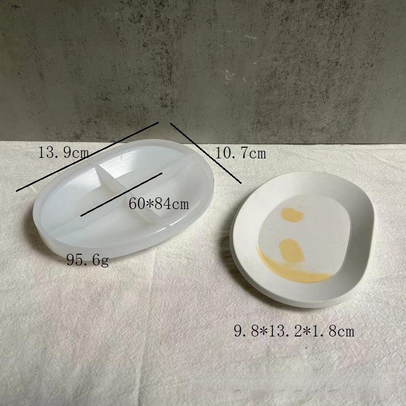 DIY Irregular Storage Tray Silicone Mould DIY Cushion Plate Gypsum Resin Mold Jewelry Storage Box Drip Mold Home Decoration Rrt