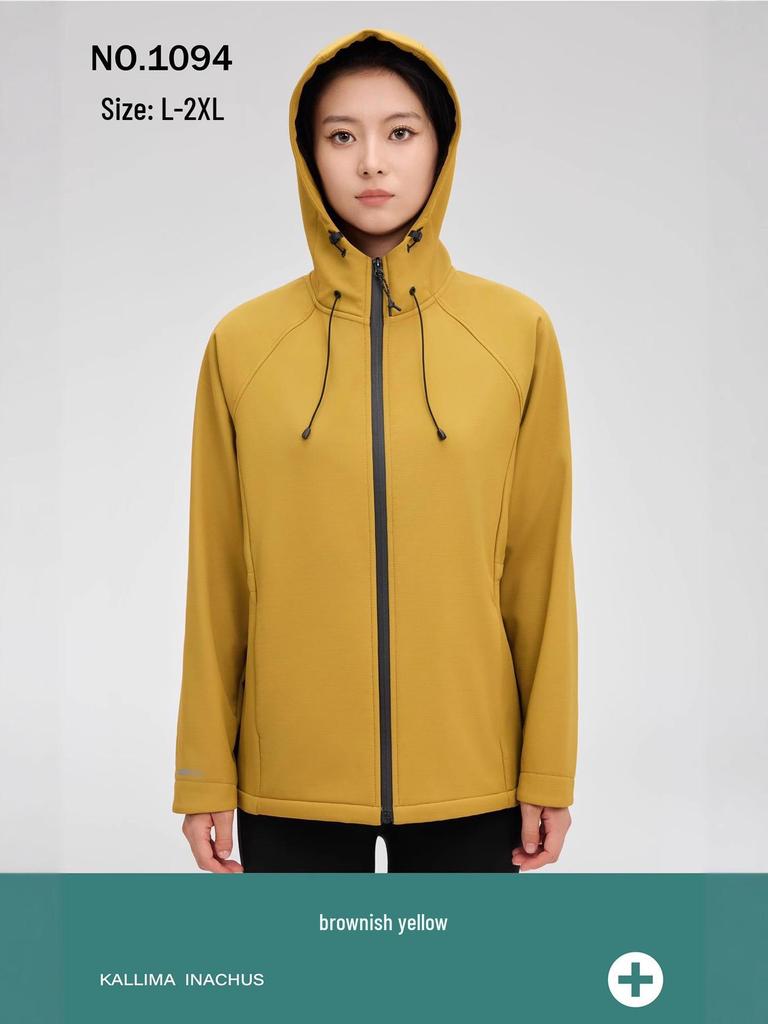 Dead Leaf Butterfly Women's 3-in-1 Softshell Hooded Windbreaker - Waterproof, Windproof Mountaineering Jacket for Autumn/Winter