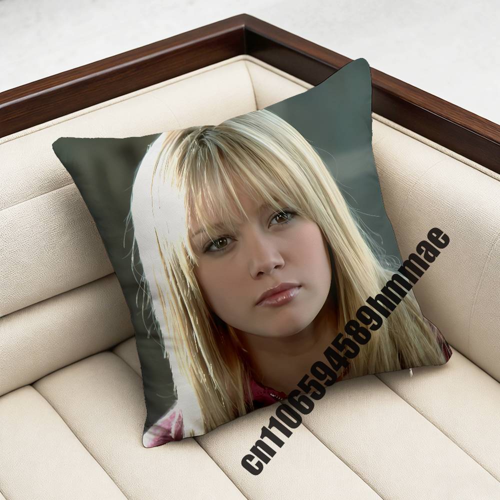 H-Hilary Duff Luck Or Something Throw Pillow Case Sham For 45X45Cm 35X35Cm Square Home Pillowcase Cushion Cover