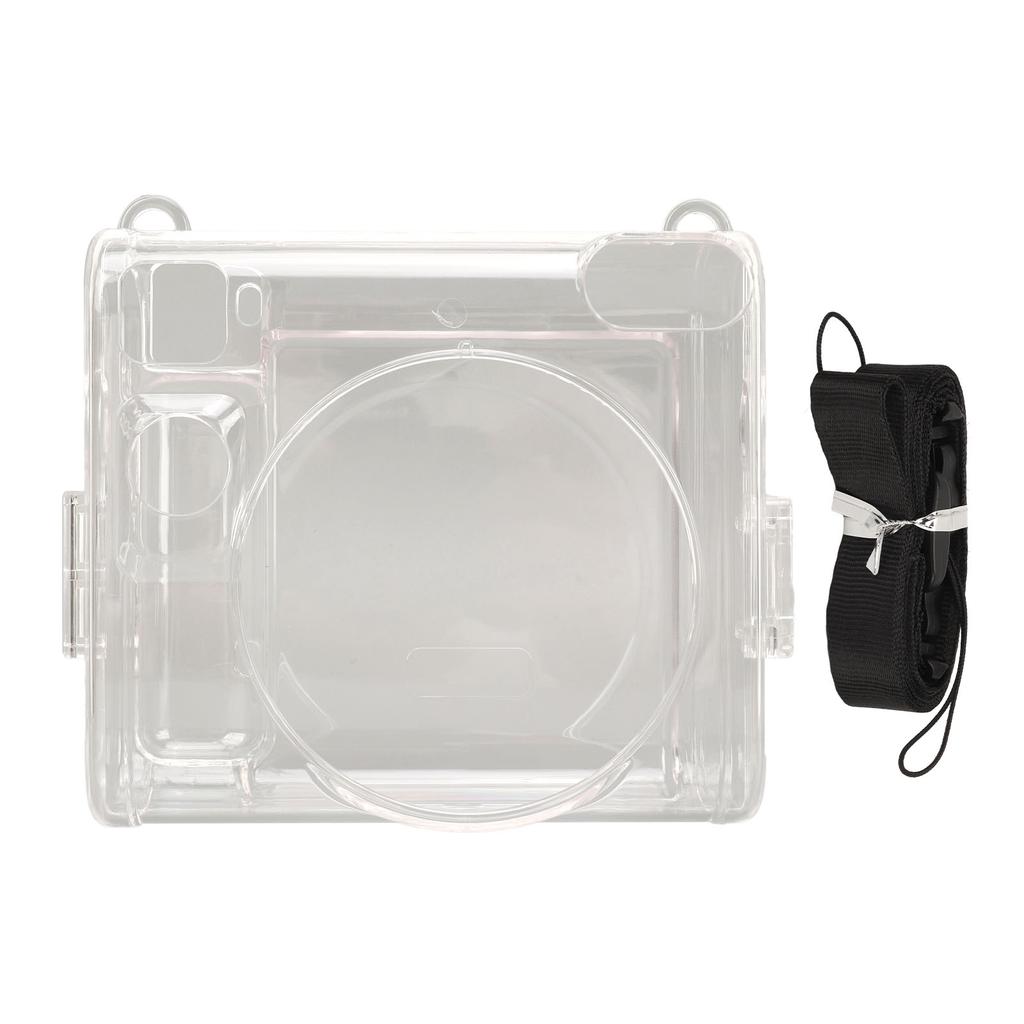 Чехол для моментальной камеры Защитная крышка Прозрачный жесткий корпус с регулируемым съемным ремешком Аксессуар для моментальной камеры для