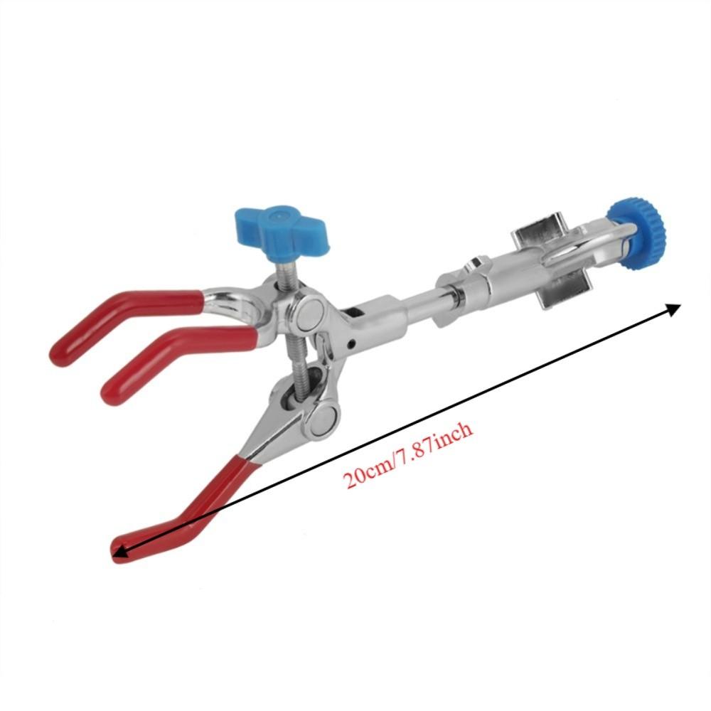 Rubber Coated Three Prong Clamp Multipurpose Lab Clamp Holder Test Tube Clamp For Laboratory Use