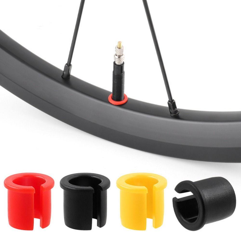 4pcs Wheel Rim Bicycle Valve Hole Adapter Lightweight Inner Tube Adapter Rubber Plug Road Bicycle