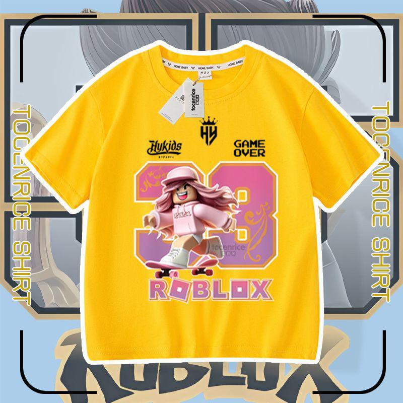 Roblox Периферия Унисекс Свободная Повседневная Футболка