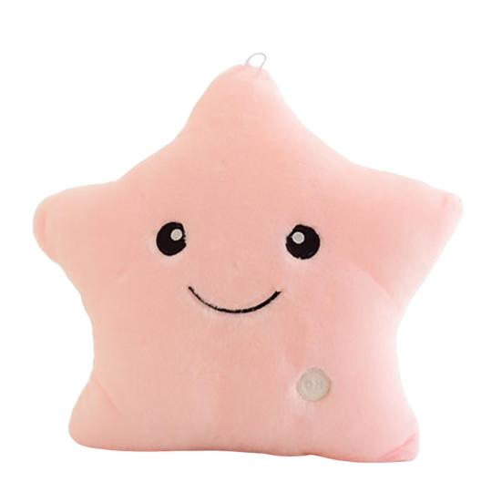 Twinkle Star Pillow Stuffed Star LED Light Up Cushion Glowing Star Throw Pillow Night Light Kids Sensory Plush Toy for Children