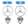 Автомобильная наклейка Новая 2025 Для Mercedes Benz 3D Металлическая эмблема-значок на капот автомобиля для Mercedes Benz W202 W203 W204 W205 W208 W2