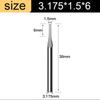 3.175mm Shank 2 Flute End Mill Tungsten Carbide End Mill Drill Bit CNC Router Bit  Woodworking