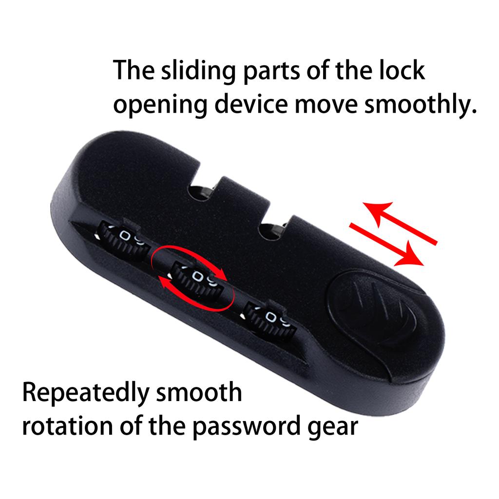 High Security Black Travel Luggage Lock with 3 Digit Combination Suitcase Security Lock for Suitcases and Backpacks
