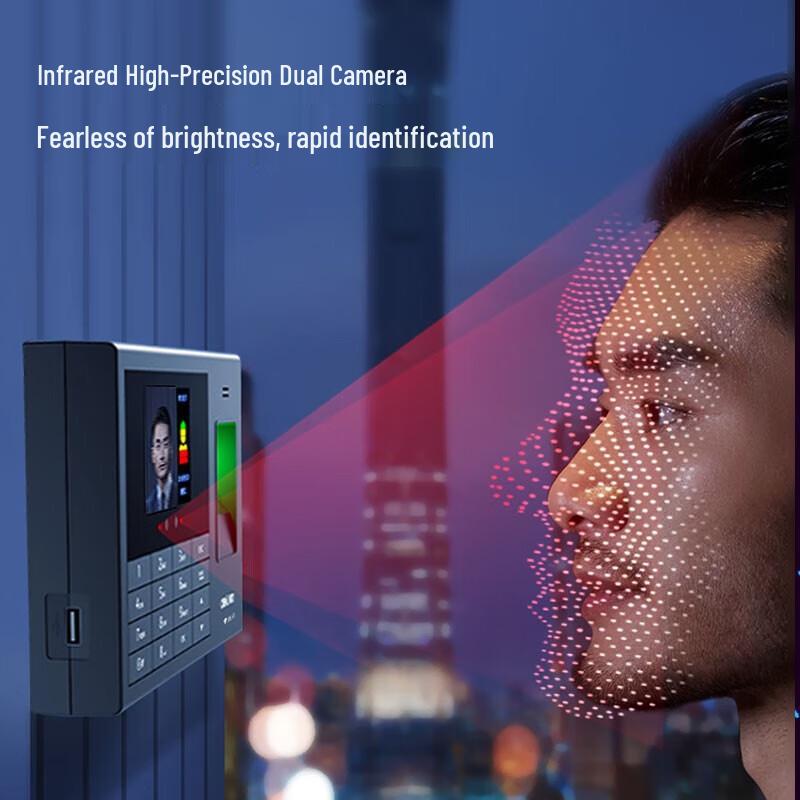 Deli 3765CS Smart Cloud Face & Fingerprint Attendance Machine CN plug (adapter included)