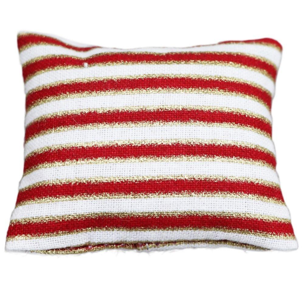 Аксессуары для кукольного дома Подушка в форме цветка в форме сердца Модель ролевой игры Моделирование Подушка в клетку Ob11