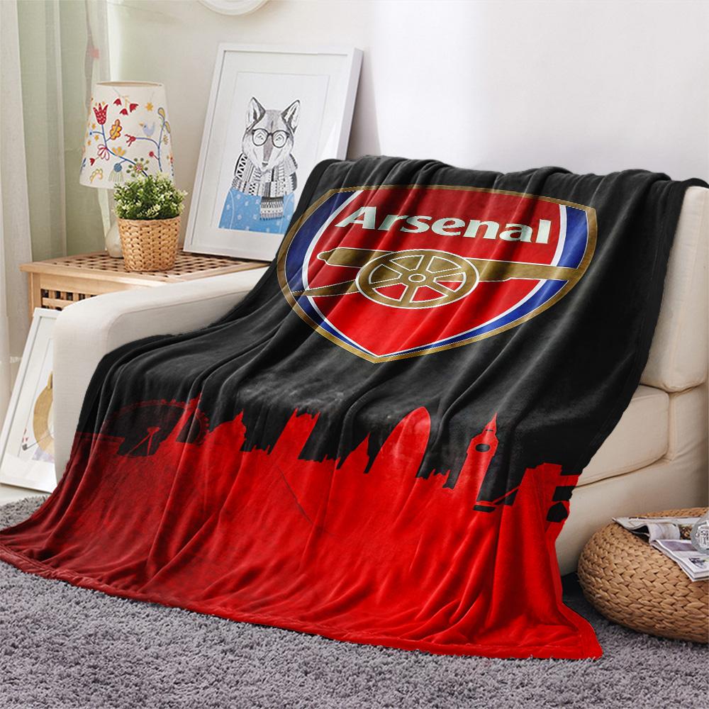 Arsenal team logo Print FlAannel Blanket, High quality Comfortable for All Seasons, Home Decor, Warmth and Comfort