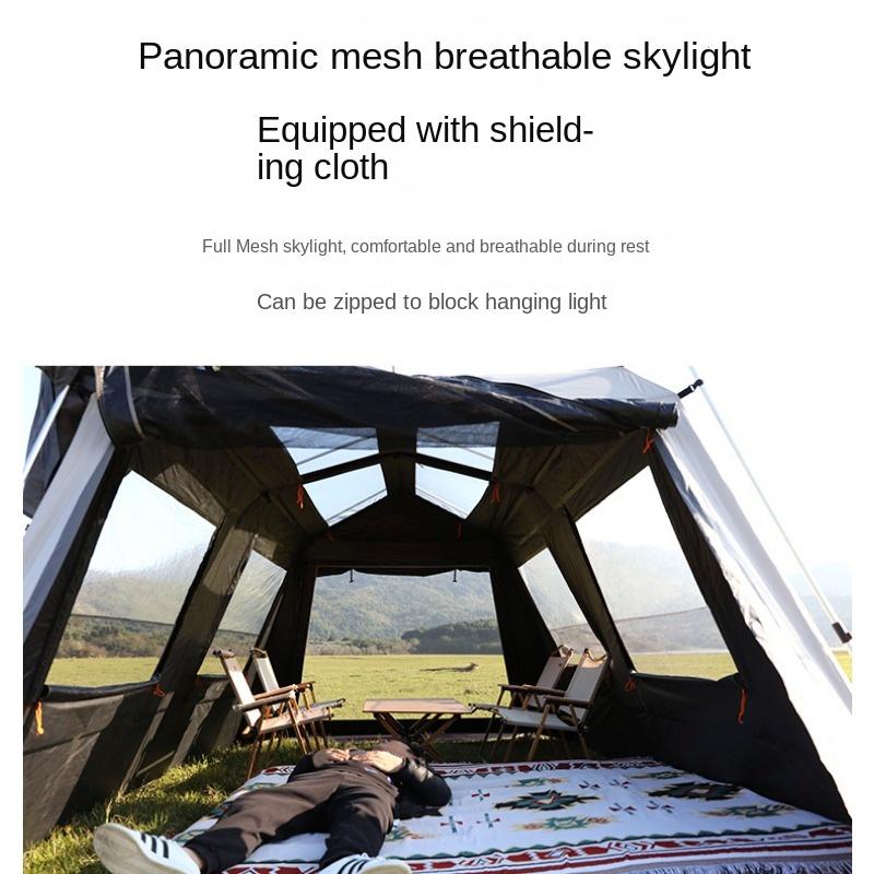 Двухслойная палатка для улицы, оборудование для кемпинга, кемпинга, вилла, больше, чем павильон для людей, толстая и портативная, водонепроницаемая и защита от солнца, дикая природа