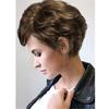 Женские парики, женские короткие вьющиеся волосы с челкой, синтетические для ежедневного использования, косплей, натуральные коричневые смешанные парики, парики из термостойкого волокна