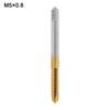 Metric HSS Titanium Coated Thread Tap Drill Bits Straigh Flute Right Hand Screw Thread Machine Tap M2 M2.5 M3 M4 M5 M6 Hand Tool