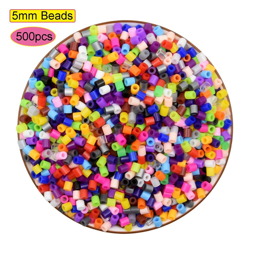 5 мм 500 шт. черный, белый, серый, синий, зеленый, фиолетовый, бусины Hama для детей, железный предохранитель, бусины Perler, головоломка «сделай сам», пиксель-арт, подарок, детская игрушка