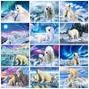 Full Square/round Diamond Painting Embroidery Polar Bear Home Decor Mosaic Cross Stitch Arctic Animal Wall Sticker