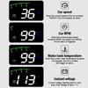 Скорость автомобиля Hud спидометр Head Up Display Температура воды Напряжение питания Проектор лобового стекла для грузовых автомобилей Obd2 Ii