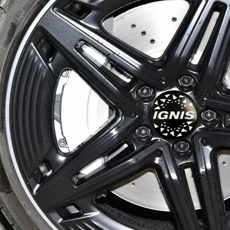 4Pcs 56/60/65mm Alloy Car Wheel Hub Center Caps Stickers For Suzuki IGNIS Logo Emblem Badge Auto Exterior Accessories