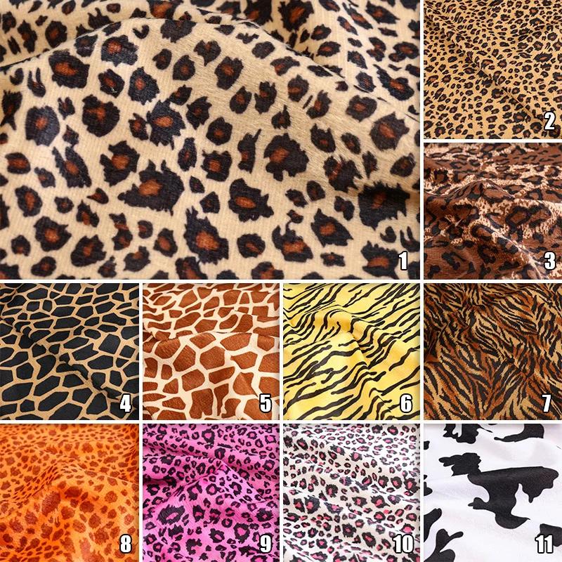 100x150cm Short Plush Fabric Leopard Tiger Cow Pattern Fabric For Diy Garment Sofa Cover Toy Carpet Sewing Patchwork Accessories