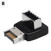 USB 3.1 Type E 90 Degree Converter Front USB C Header Adapter Vertical Type E Header Converter for Computer Motherboard