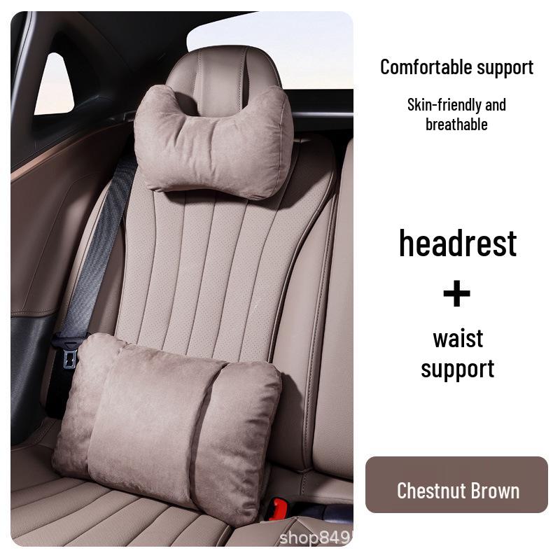 Maybach Mercedes Neck Protection Suede Pillow - High-end Car Seat Headrest