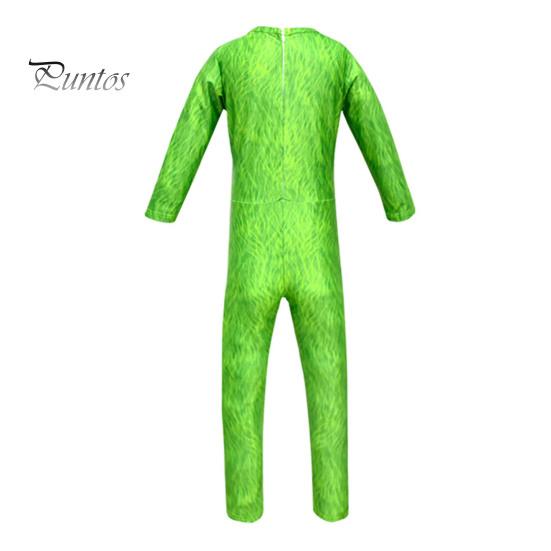 1 комплект детский комбинезон на Хэллоуин зеленый пушистый зверь косплей костюм включает в себя маска перчатки шарф набор фото реквизит одежда для выступлений