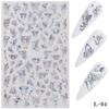1 PC Gold Silver Nail Art Laser Butterfly Stickers Butterfly Metal Sticker Decals Holographic Manicure Decorations