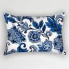 30x50 см богемная наволочка с синим цветком, винтажная наволочка с чернилами и листьями, домашний декор, диван, гостиная, автомобильная наволочка на талию