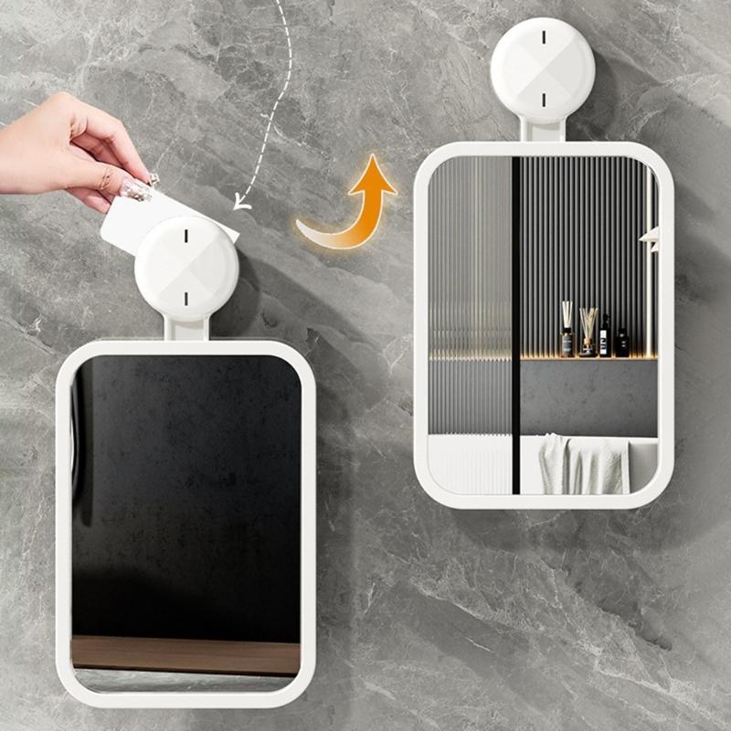 Easy Installion Designs Suction Cup Mirror Portable Accessory Convenient for Bathroom and Shower Without Fog Designs