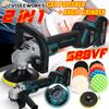 588VF 6 Speed 2 In 1 Cordless Angle Grinder Car Polisher Brushless Electric Angle Grinder Grinding Machine for Makita 18v Battery